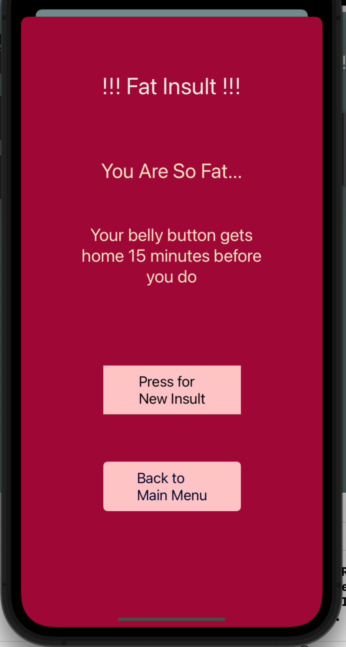 Fat Insult
